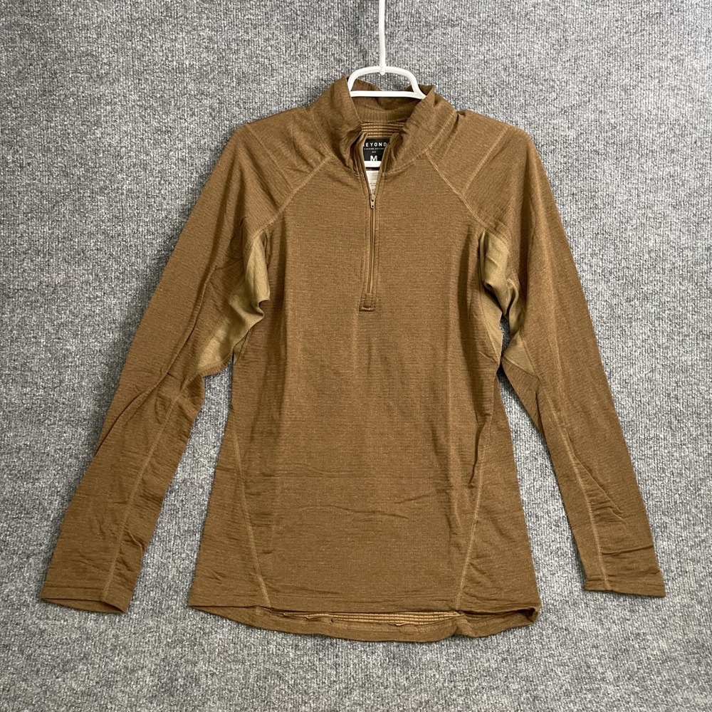 Beyond Clothing Systems L1 Aether Pullover Mens Sz M Coyote Brown USA Made